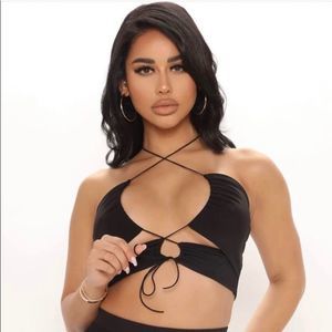 Fashion Nova tie up shirt